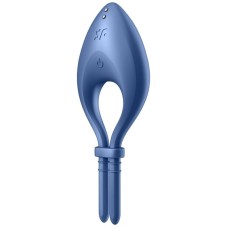 Ерекційне смарт віброкільце ласо з регулюванням розміру Satisfyer Bullseye Blue