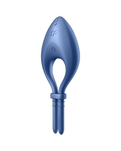 Эрекционное смарт виброкольцо лассо с регулировкой размера Satisfyer Bullseye Blue