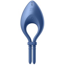 Ерекційне смарт віброкільце ласо з регулюванням розміру Satisfyer Bullseye Blue