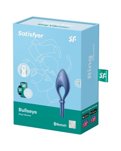 Эрекционное смарт виброкольцо лассо с регулировкой размера Satisfyer Bullseye Blue