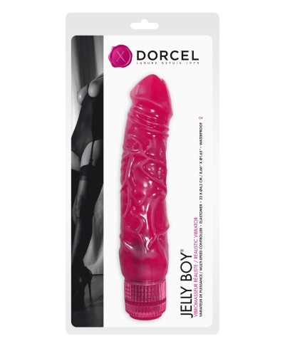 Фаллоимитатор вибратор Dorcel Jelly Boy, диаметр 4,2см ТПЕ, плавная регулировка мощности вибрации