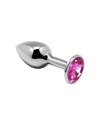 Металева анальна пробка з кристалом Alive Mini Metal Butt Plug Pink M