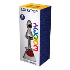 Анальна пробка Wooomy Lollypop Double Ball Metal Plug Red S