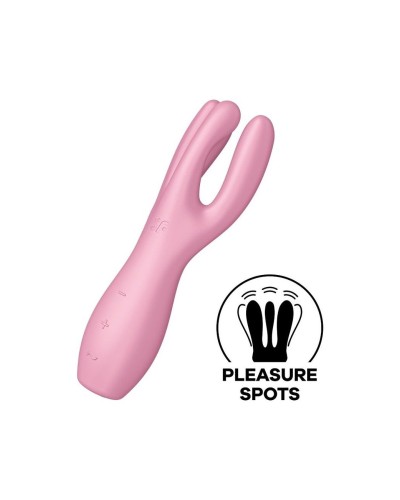 Кліторальний вібратор Satisfyer Threesome 3 Pink з трьома пальчиками