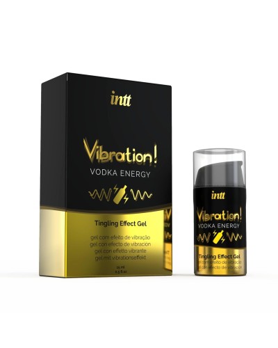 Рідкий вібратор Intt Vibration Vodka (15 мл), густий гель, дуже смачний, діє до 30 хвилин