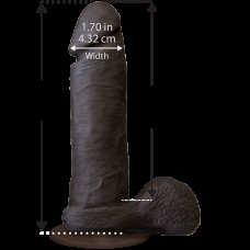 Фалоімітатор Doc Johnson The Realistic Cock 6 inch Black - ULTRASKYN, Vac-U-Lock, діаметр 4,3 см