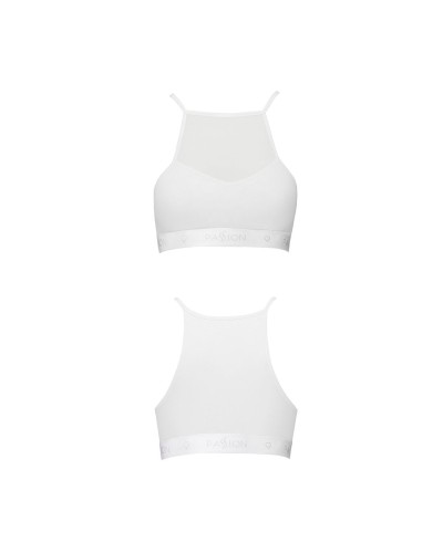 Спортивний топ з прозорою вставкою Passion PS006 TOP white, size M