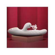 Вібратор-кролик з вакуумною стимуляцією і стовбуром, що обертається KisToy A-King Max White