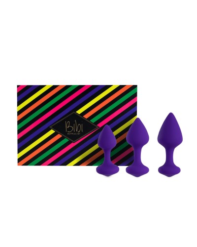 Набор силиконовых анальных пробок FeelzToys - Bibi Butt Plug Set 3 pcs Purple