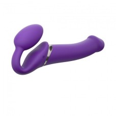 Безремневий страпон з вібрацією Strap-On-Me Vibrating Violet L  (м'ята упаковка)