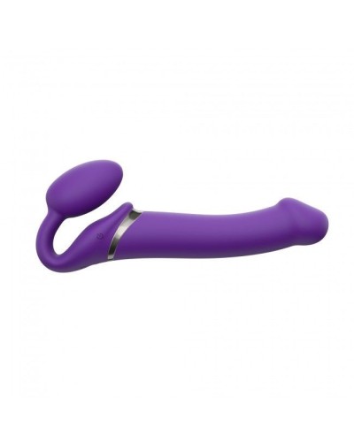 Безремневой страпон с вибрацией Strap-On-Me Vibrating Violet L (мятая упаковка)