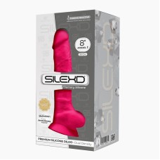 Фалоімітатор SilexD Vetus Pink (MODEL 1 size 8in), двошаровий, силікон + Silexpan, діаметр 4,2см