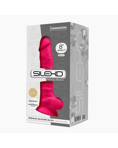 Фаллоимитатор SilexD Vetus Pink (MODEL 1 size 8in), двухслойный, силикон+Silexpan, диаметр 4,2см