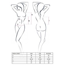 Корсет з пажами BRIDA CORSET red S/M - Passion Exclusive, трусики, шнурівка