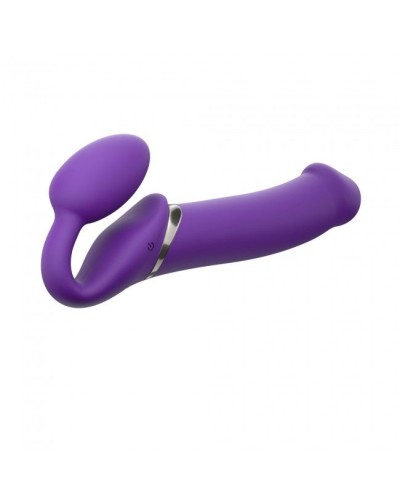 Безремневой страпон с вибрацией Strap-On-Me Vibrating Violet XL, диам. 4,5см, пульт ДУ, регулируемый