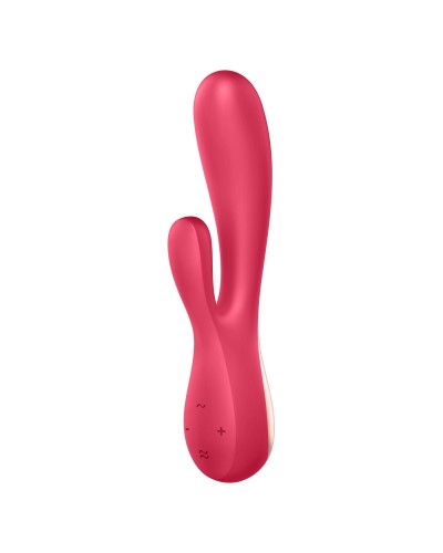 Смарт вібратор-кролик Satisfyer Mono Flex Red, 2 мотори, керування через інтернет