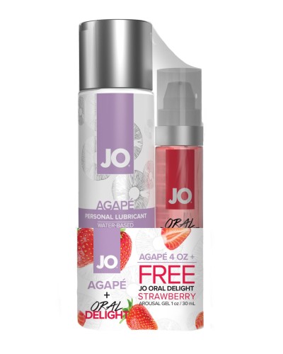 Комплект System JO GWP — Agape 120 ml & Oral Delight — Strawberry 30 мл