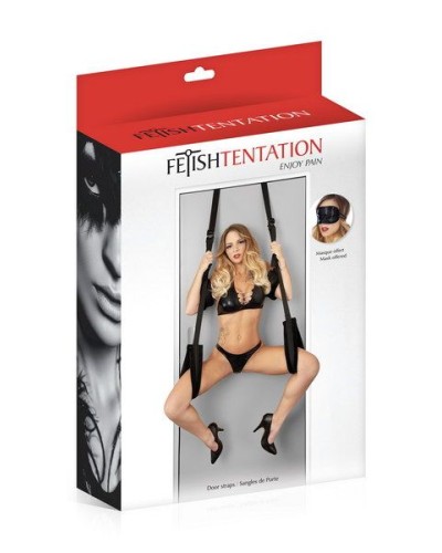 Секс-качели на дверь Fetish Tentation Door Straps с маской на глаза