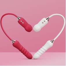 Пульсатор з вакуумним стимулятором Kistoy Cathy White на гнучкому з'єднанні