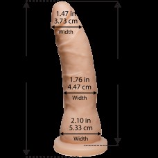 Фалоімітатор Doc Johnson Platinum TRUSKYN - The Tru Ride Slim 7 Inch, діаметр 4,4 см, двошаровий