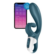 Смартвібратор-кролик Satisfyer Hug Me Bluegrey, 2 мотори, діаметр 4,2см, широка кліторальна частина