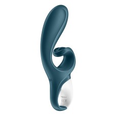 Смартвібратор-кролик Satisfyer Hug Me Bluegrey, 2 мотори, діаметр 4,2см, широка кліторальна частина