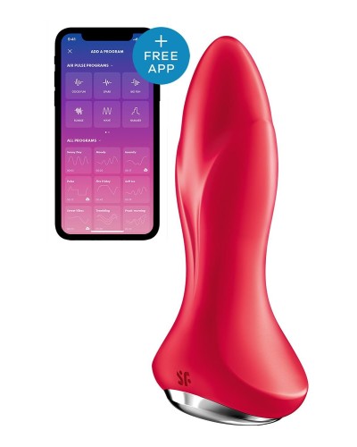 Анальна смартвібропробка із перлинним масажем Satisfyer Rotator Plug 1+  Red