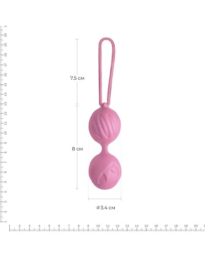 Вагінальні кульки Adrien Lastic Geisha Lastic Balls Mini Pink (S), діаметр 3,4 см, вага 85 гр