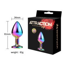 Металева анальна пробка MAI Attraction Toys №73 Rainbow