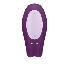 Смарт-вібратор для пар Satisfyer Double Joy Violet із широким кліторальним стимулятором