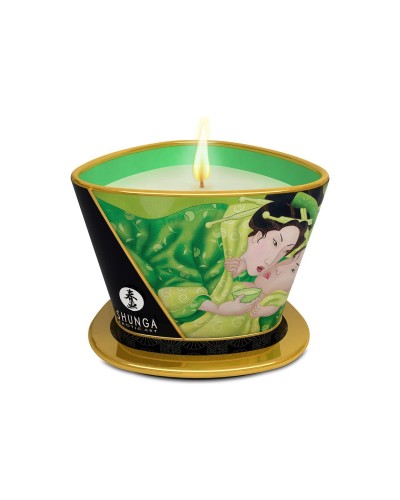 Масажна свічка Shunga Massage Candle – Exotic Green Tea (170 мл)  з афродизіаками