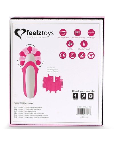 Стимулятор с имитацией оральных ласк FeelzToys - Clitella Oral Clitoral Stimulator Pink