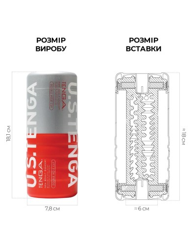 Мастурбатор Tenga US Double Hole Cup (двусторонний большой) с двумя независимыми каналами