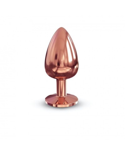 Металева анальна пробка із прикрасою у вигляді кристалу Dorcel - Diamond Plug Rose Gold L