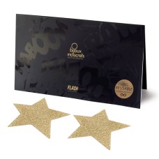 Пэстис - стикини Bijoux Indiscrets - Flash Star Gold, наклейки на соски