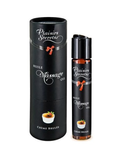 Массажное масло Plaisirs Secrets Creme Brulee (59 мл) с афродизиаками съедобное, подарочная упаковка