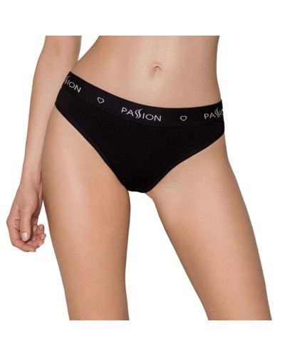 Трусики-сліпи з бавовни з еластаном Passion PS004 PANTIES black, size M