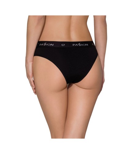 Трусики-сліпи з бавовни з еластаном Passion PS004 PANTIES black, size M