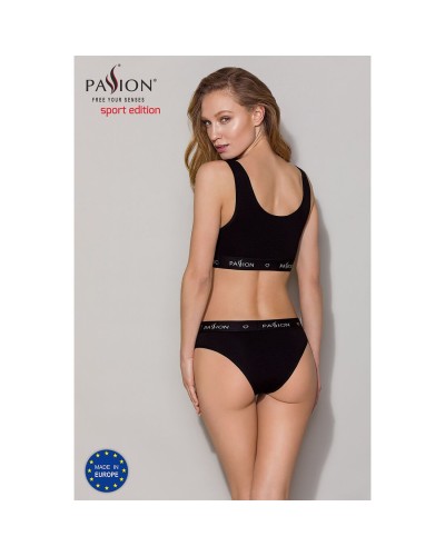 Трусики-сліпи з бавовни з еластаном Passion PS004 PANTIES black, size M