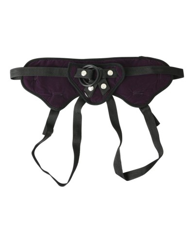 Трусы для страпона Sportsheets - Lush Strap On Purple, широкий бархатистый пояс, очень комфортные