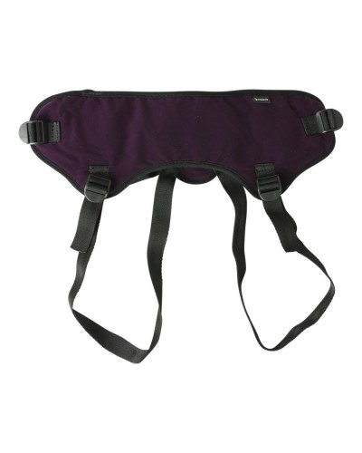 Трусы для страпона Sportsheets - Lush Strap On Purple, широкий бархатистый пояс, очень комфортные