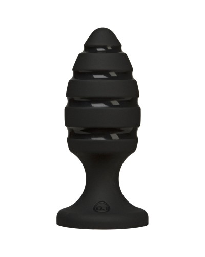 Анальний плаг зі спіральним каналом Doc Johnson Platinum Premium Silicone — The Blast — Black