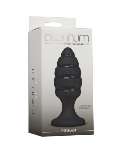 Анальний плаг зі спіральним каналом Doc Johnson Platinum Premium Silicone — The Blast — Black