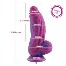 Фалоімітатор для секс-машин Hismith 9.45″ Silicone Fantasy Series Dildo, система кріплення KlicLok, 