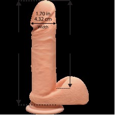 Фалоімітатор Doc Johnson The D - Perfect D - 7 Inch With Balls - ULTRASKYN, діаметр 4,5 см