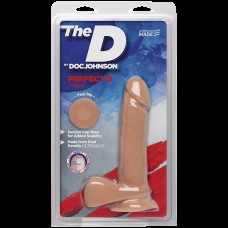 Фалоімітатор Doc Johnson The D - Perfect D - 7 Inch With Balls - ULTRASKYN, діаметр 4,5 см